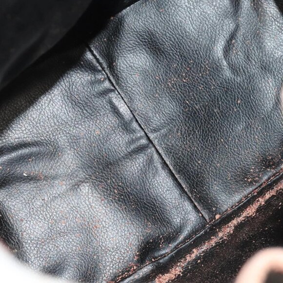 FENDI Pecan Canvas Shoulder Bag Brown Black Gold Auth 102701 - Picture 10 of 16